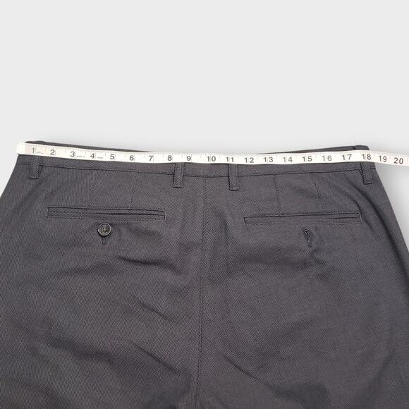 Ted Baker Mens Penguin Dress Pant Navy Blue Dot Texture Sz 36R 32" Inseam Career - Picture 11 of 16